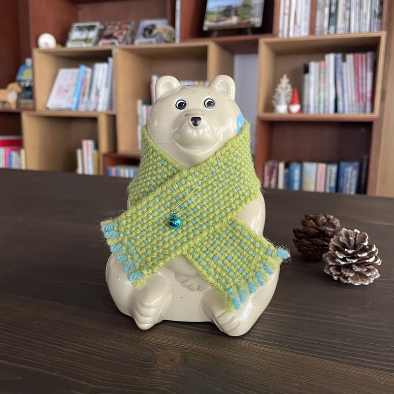 Polar Bear ポーラーベア / 白くま貯金箱用・手織りストール | リスノ