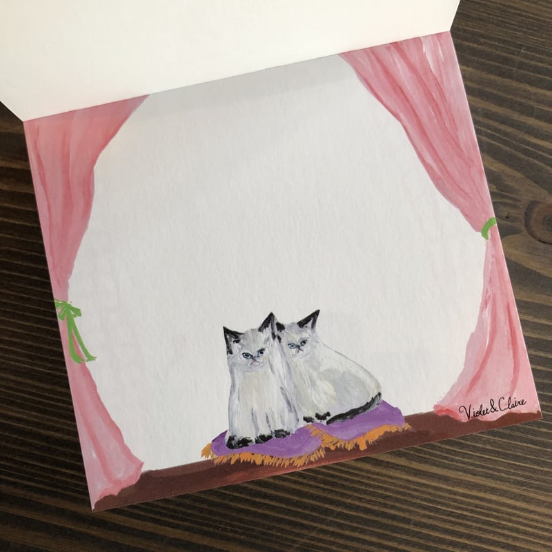 ブロックメモ -Violet & Claire / Cat'sView | リスノ雑貨店