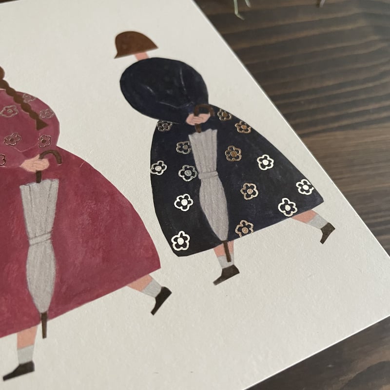 箔押しポストカード(ネクタイ) | リスノ雑貨店