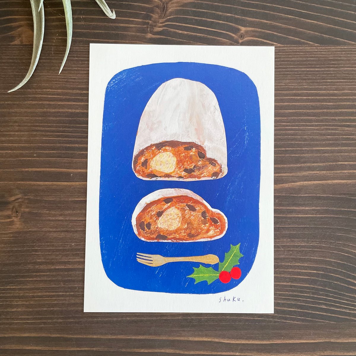 クリスマスポストカード(シュトーレン) / 西淑 | リスノ雑貨店