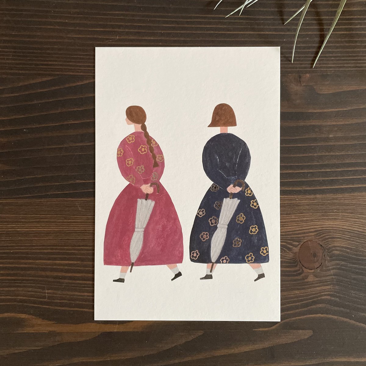 箔押しポストカード(ネクタイ) | リスノ雑貨店