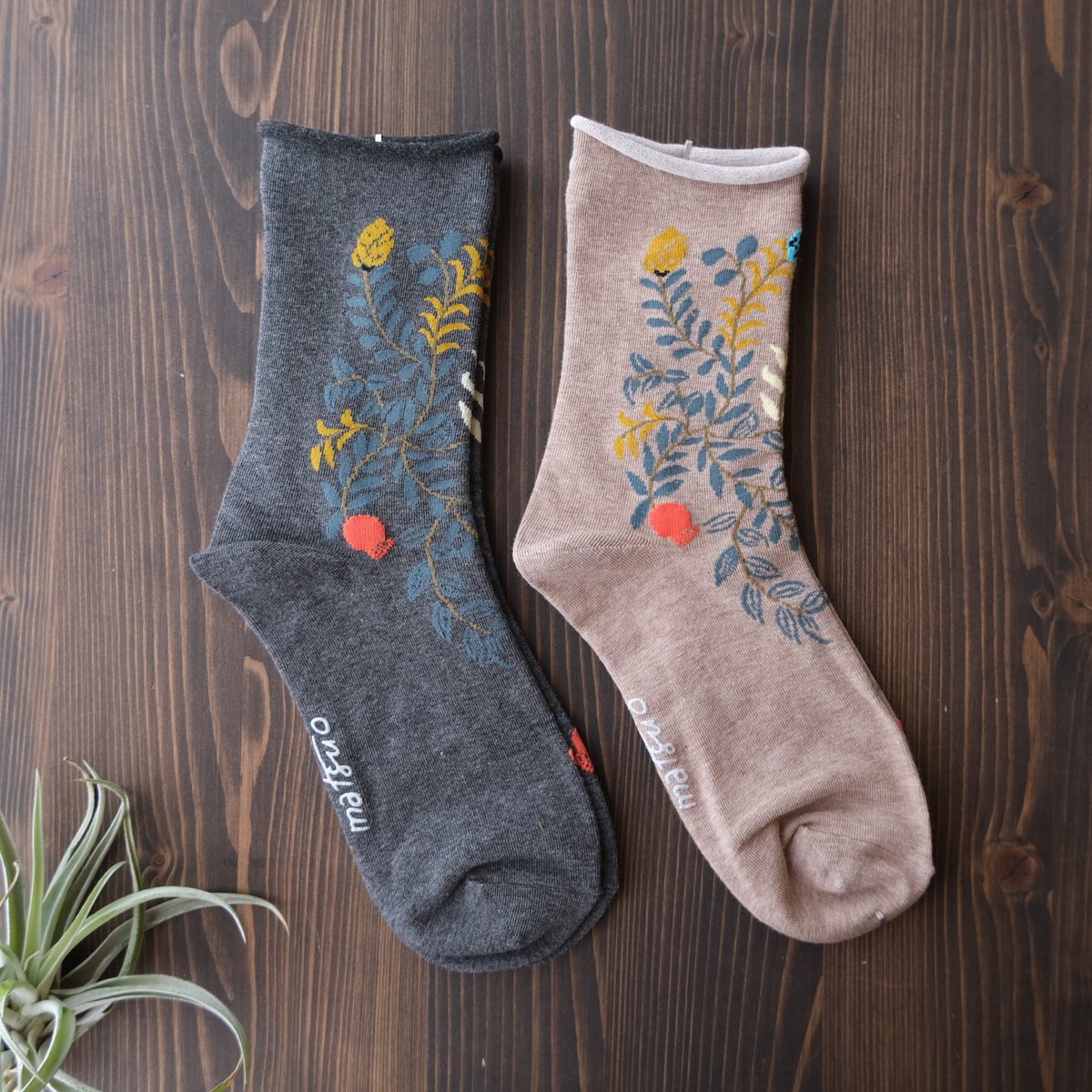 松尾ミユキ靴下 - Vine Plants Socks | リスノ雑貨店