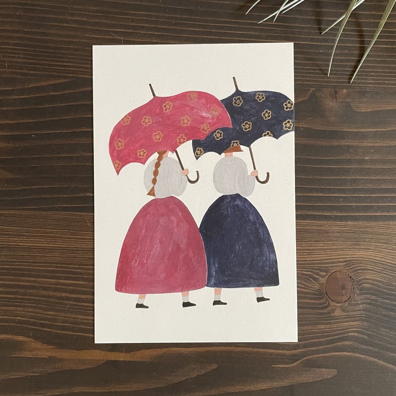 箔押しポストカード(ネクタイ) | リスノ雑貨店