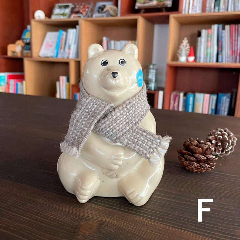 Polar Bear ポーラーベア / 白くま貯金箱用・手織りマフラー | リスノ