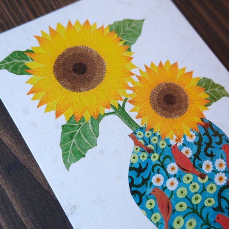 マツモトヨーコ-ポストカード / ひまわり | リスノ雑貨店