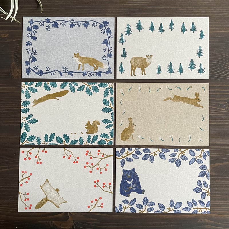 なかいつこ / 山のどうぶつポストカード | リスノ雑貨店