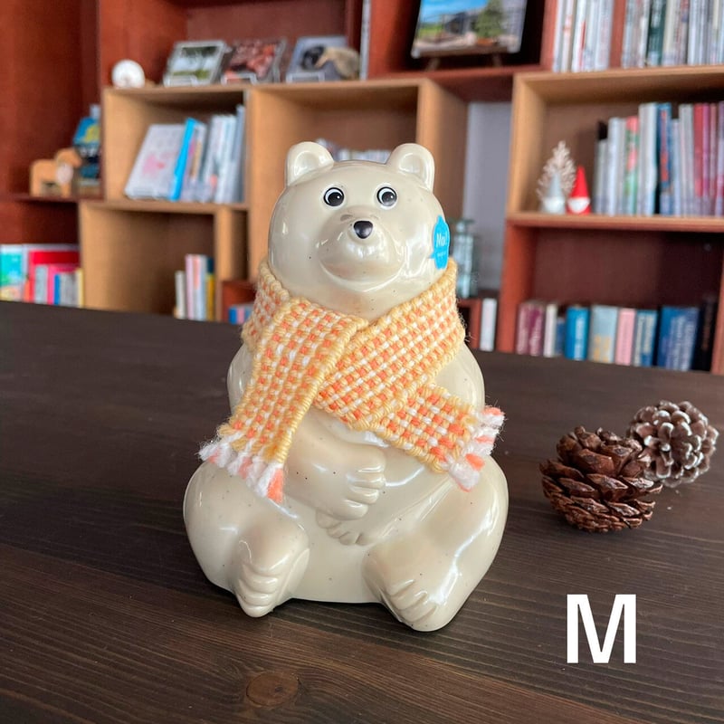 Polar Bear ポーラーベア / 白くま貯金箱用・手織りマフラー | リスノ