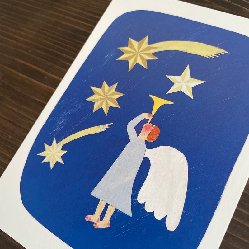 クリスマスポストカード(天使) / 西淑 | リスノ雑貨店