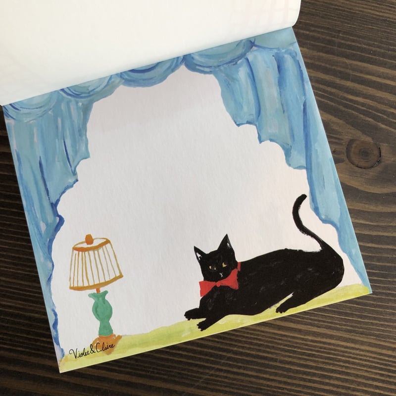 ブロックメモ -Violet & Claire / Cat'sView | リスノ雑貨店