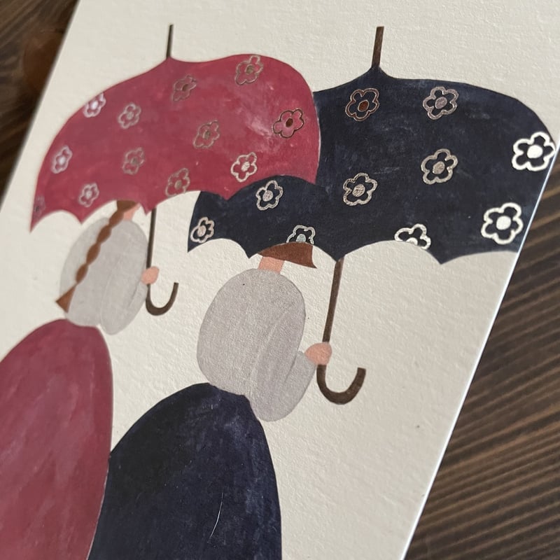 箔押しポストカード(ネクタイ) | リスノ雑貨店