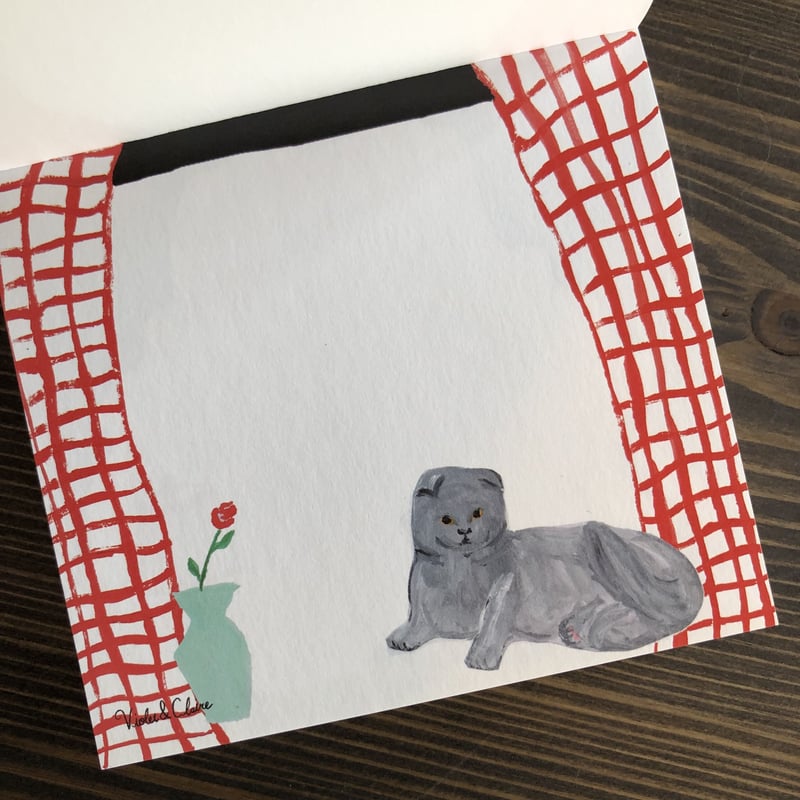 ブロックメモ -Violet & Claire / Cat'sView | リスノ雑貨店