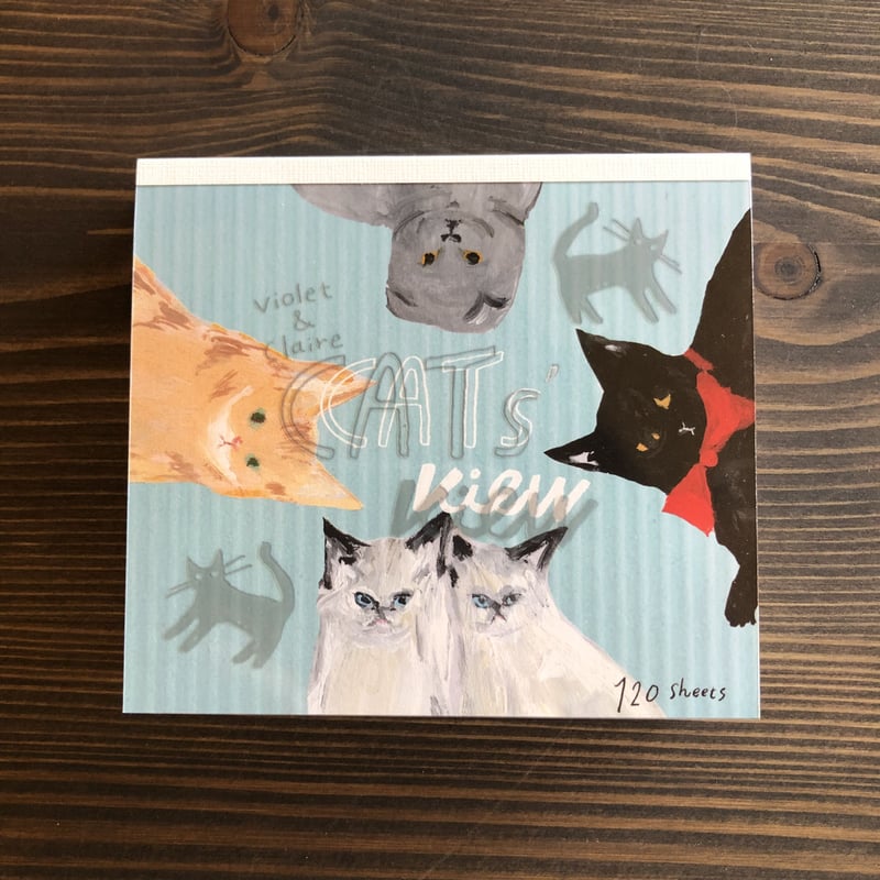 ブロックメモ -Violet & Claire / Cat'sView | リスノ雑貨店