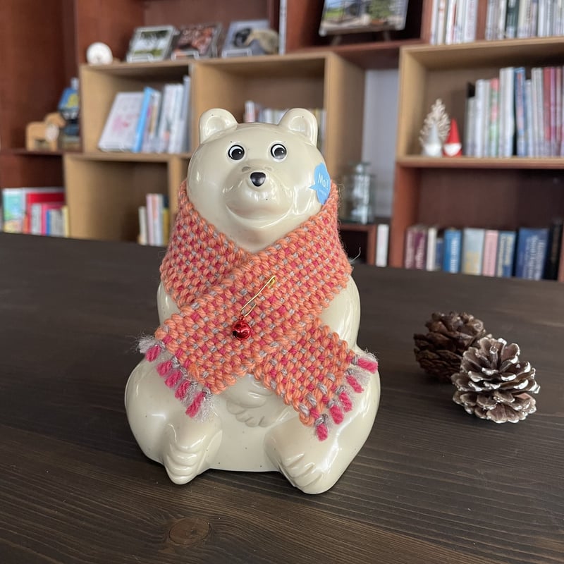 Polar Bear ポーラーベア / 白くま貯金箱用・手織りストール | リスノ