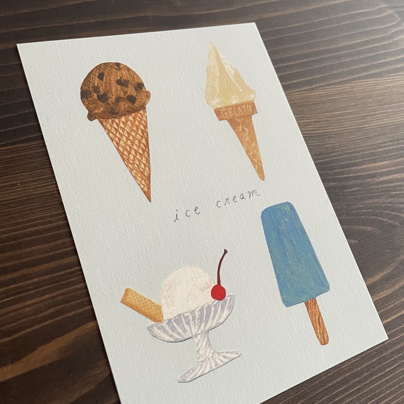 西淑 - ポストカード / アイスクリーム | リスノ雑貨店