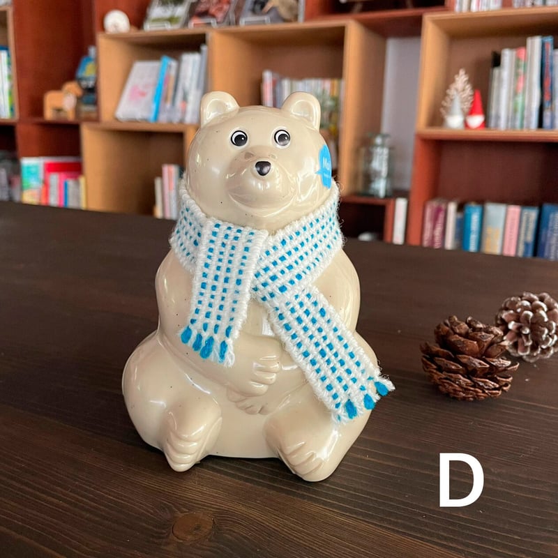 Polar Bear ポーラーベア / 白くま貯金箱用・手織りマフラー | リスノ