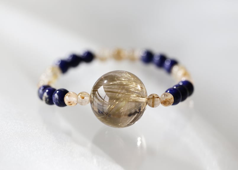 宇宙と繋がる〉超大玉ゴールドルチル & ラピスラズリ