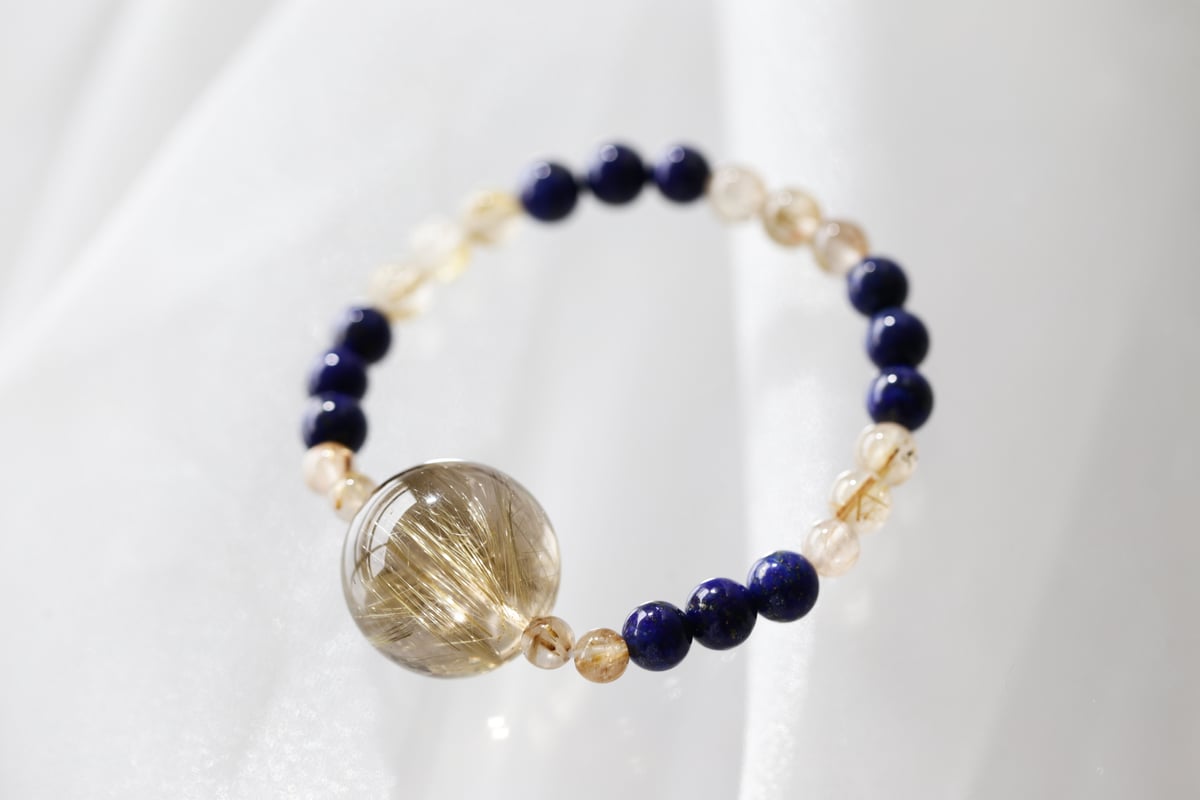 宇宙と繋がる〉超大玉ゴールドルチル & ラピスラズリ