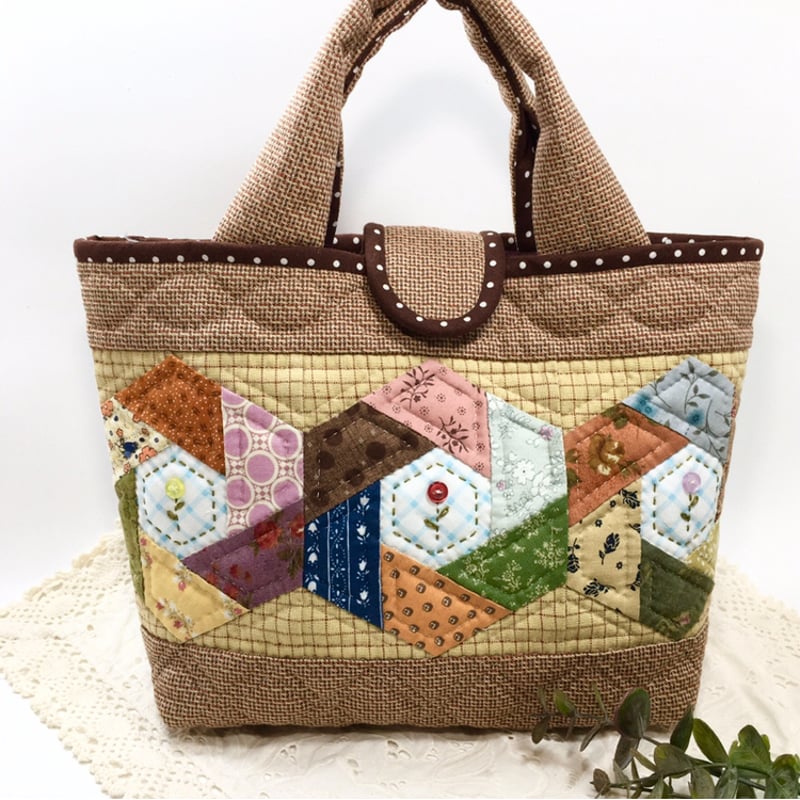 レシピ＊ 六角パッチのバッグ パッチワークレシピ | mayumisakai's STORE