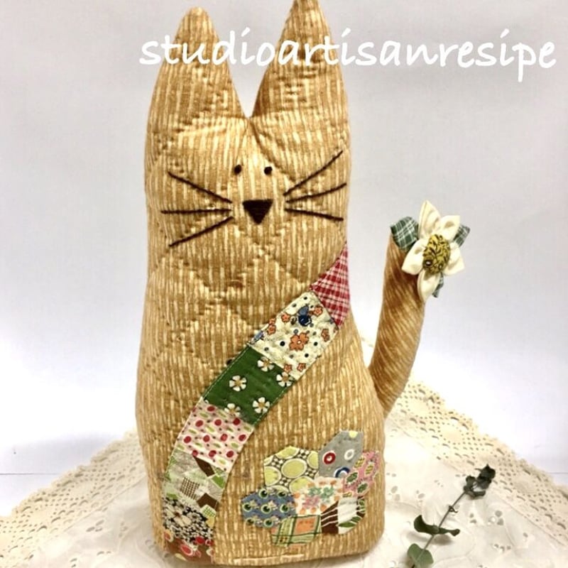レシピ パッチワーク＊ねこ (作り方説明書と型紙