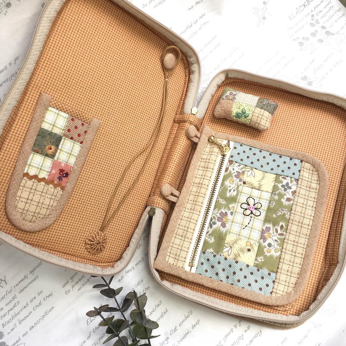 グレーージキルトソーイングポーチ レシピ＊ソーイングポーチ | mayumisakai's STORE