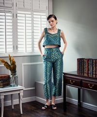 jacquard　pants (green)