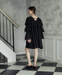 frill mini dress(black)