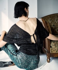 Cut jacquard blouse