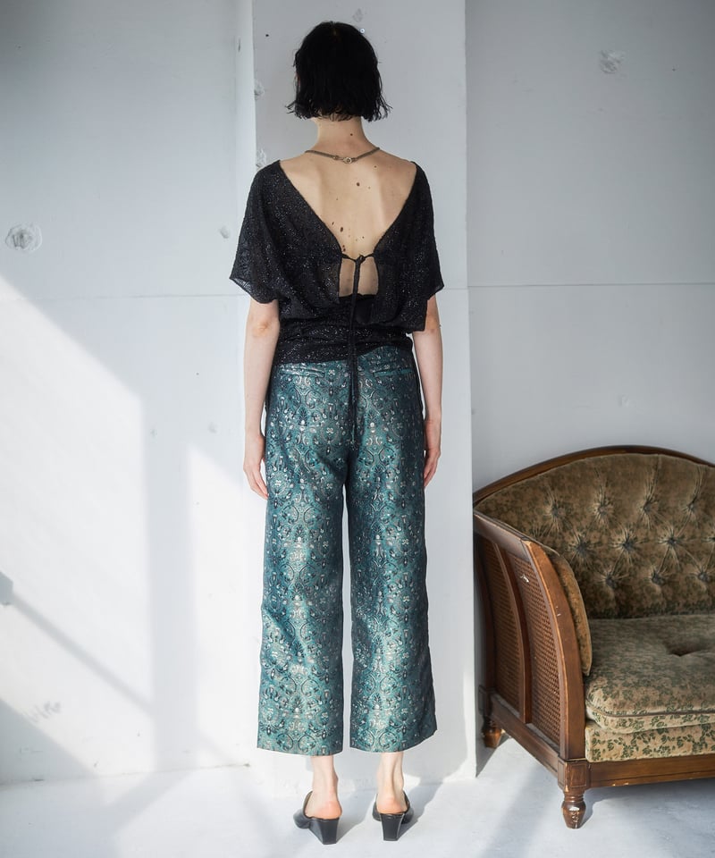 Cut jacquard blouse | kwotias