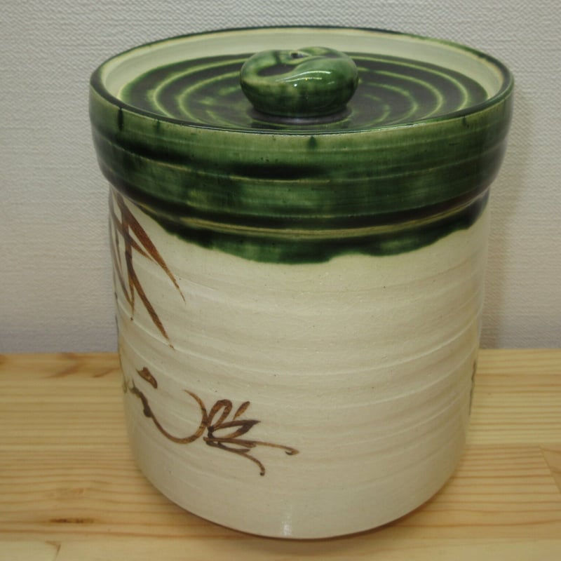 水指 織部 筒形 加藤五陶作 | 茶道具 錦昇園 ネットショップ店 水指 織部 筒形 加藤五陶作 | 茶道具 錦昇園 ネットショップ店