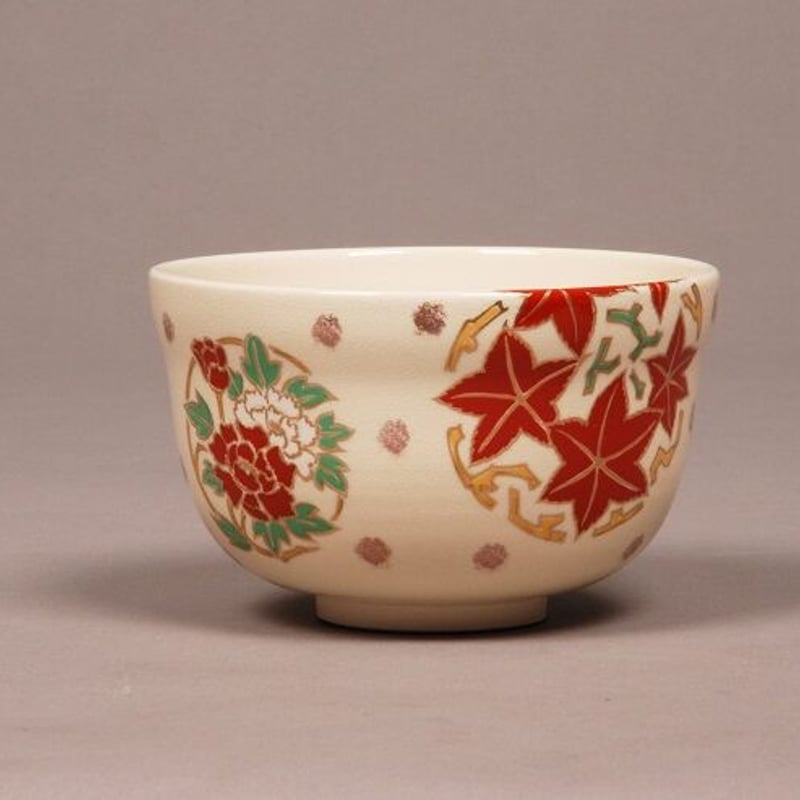 茶碗 宮地英香 黒仁清 武蔵野 新品 黒仁清茶碗宮地武蔵野英香造