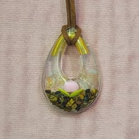 桃1個入り🍑金運のネックレスオルゴナイト(小)