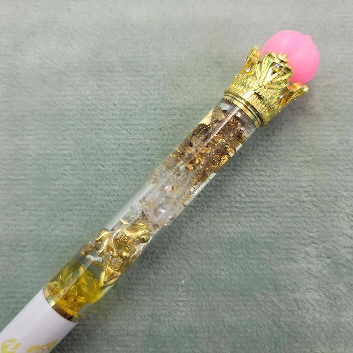 桃付き🍑金運のボールペンオルゴナイト | Peach Aura Online Shop