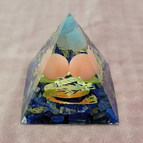 桃2個入り🍑厄除けのオルゴナイト～桃神&龍神コラボ～