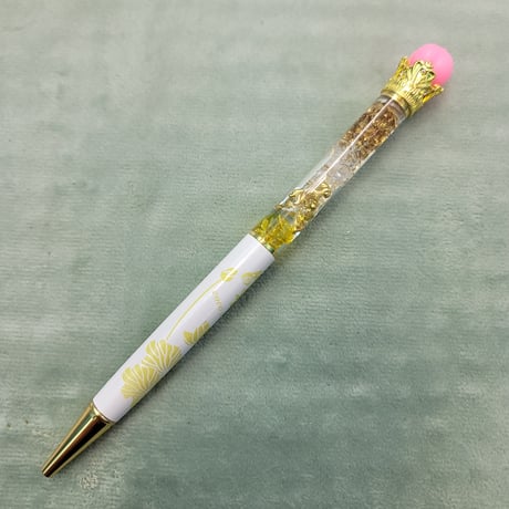 桃付き🍑金運のボールペンオルゴナイト