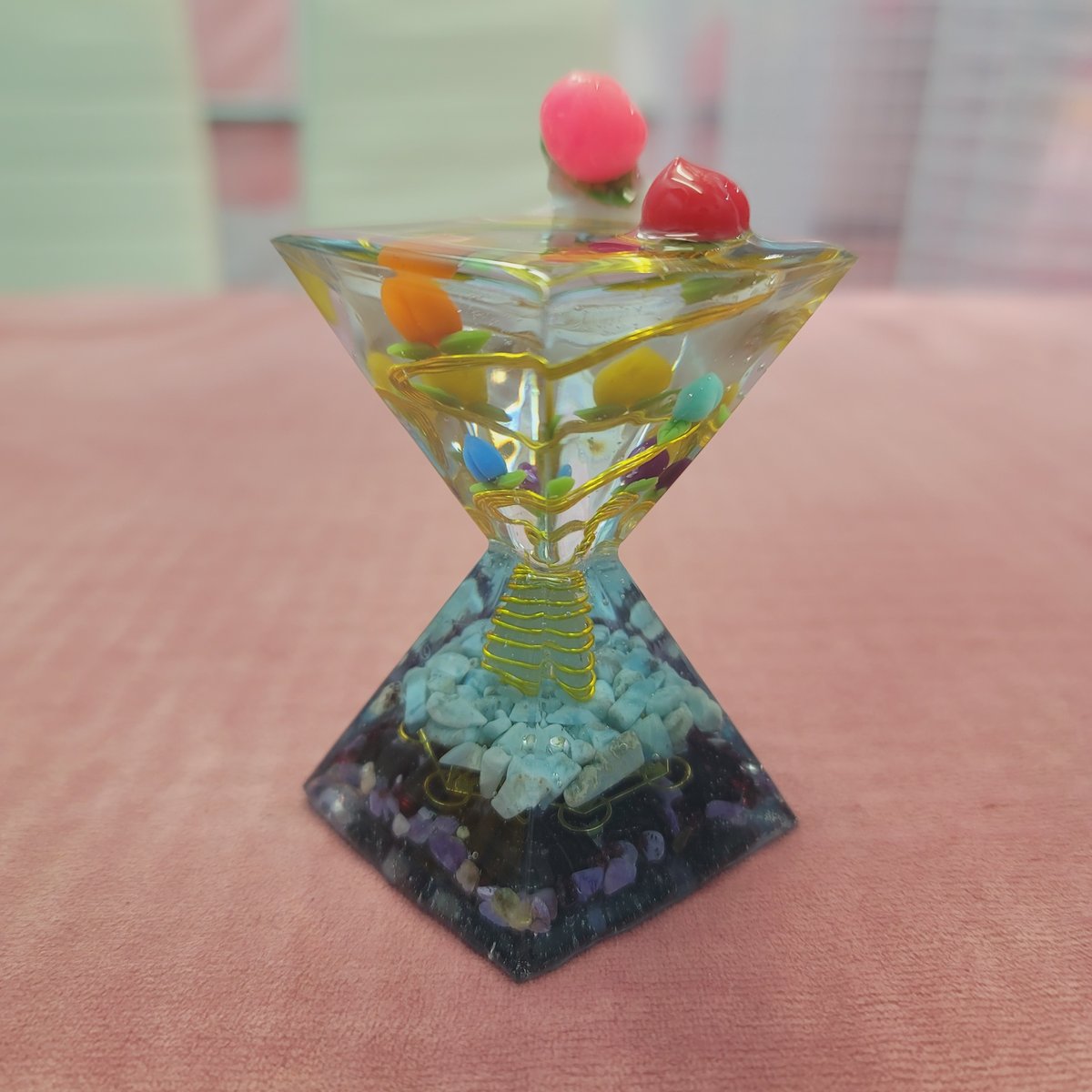 よし　オルゴナイト3点おまとめ オルゴナイト作成 オンラインキット 8角錐オルゴナイト