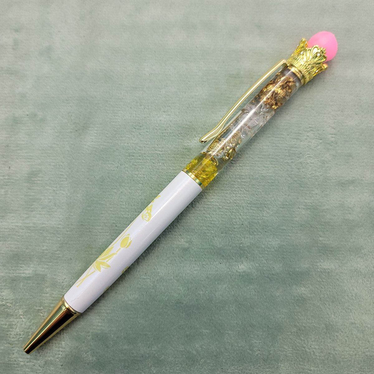 桃付き🍑金運のボールペンオルゴナイト | Peach Aura Online Shop