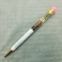 桃付き🍑癒しと健康運のボールペンオルゴナイト