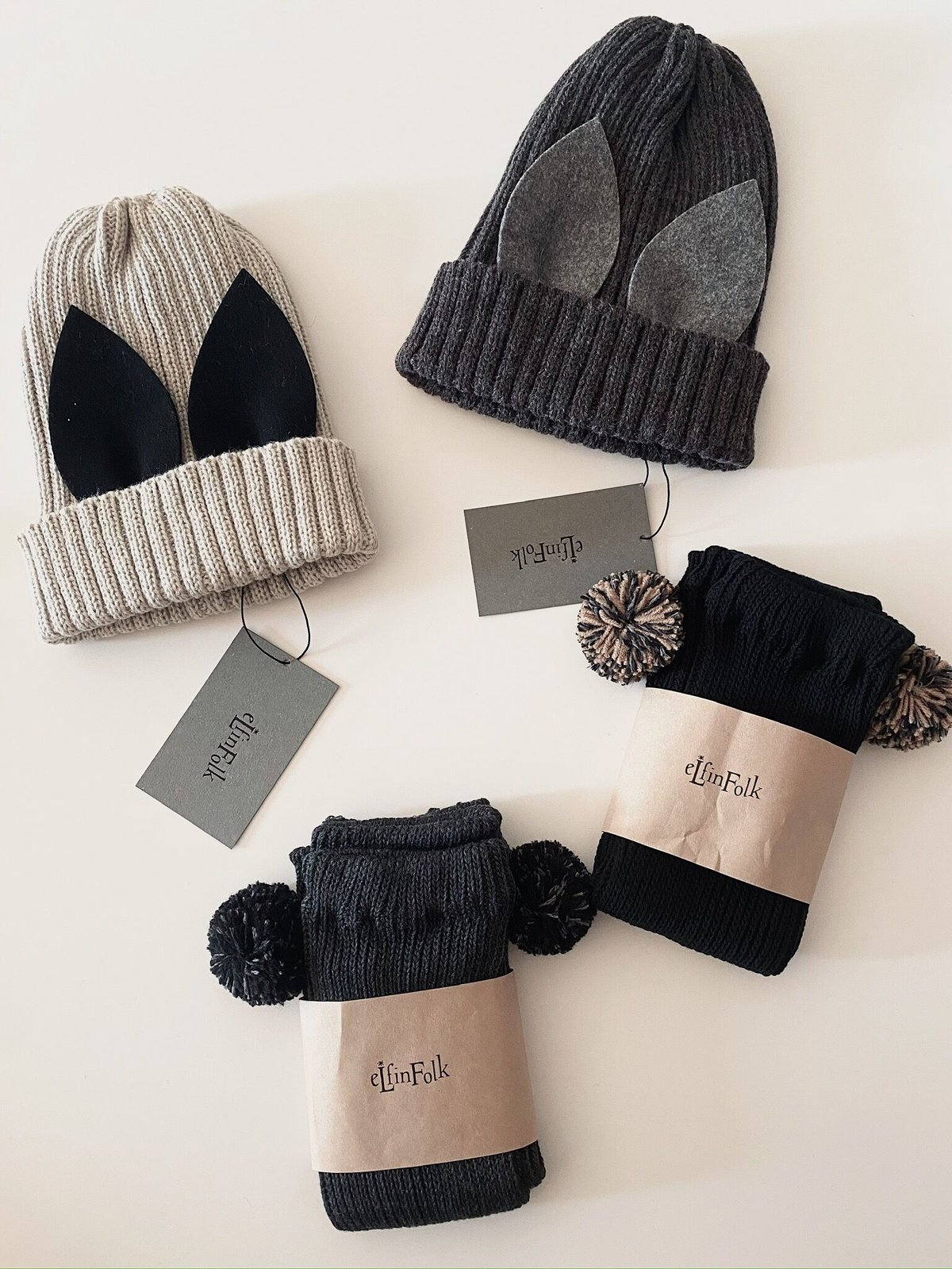 eLfinFolk（エルフィンフォルク）23AW Beast beanie/ecru | Va...