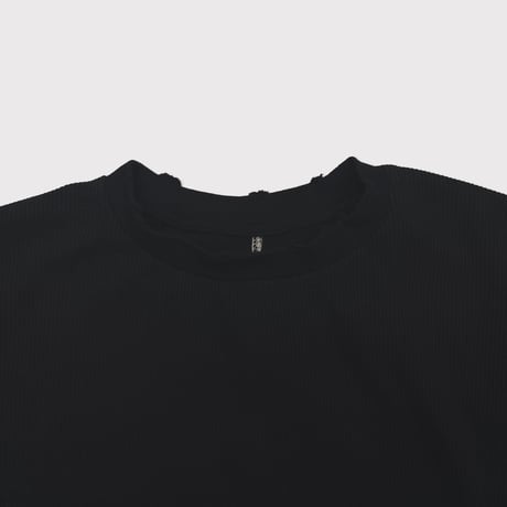 Combat Long Thermal With Damaged(CLASSIC WAFFLE KNIT) BLACK
