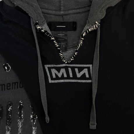 Bootleg Layered Hoodie(SHINE) AGED BLACK