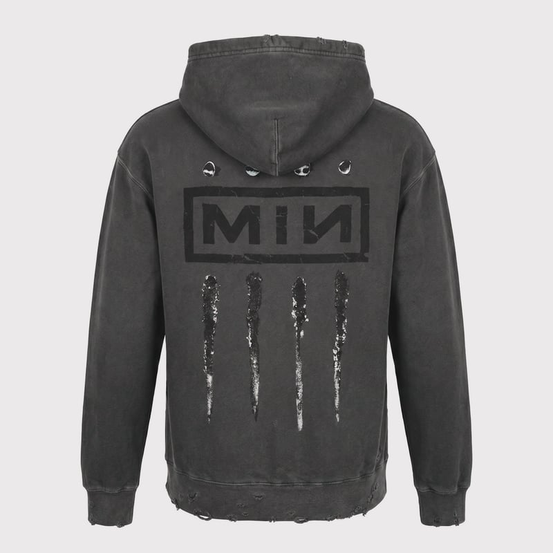Bootleg Zip Up Hoodie With Damaged(SHINE) | MIN