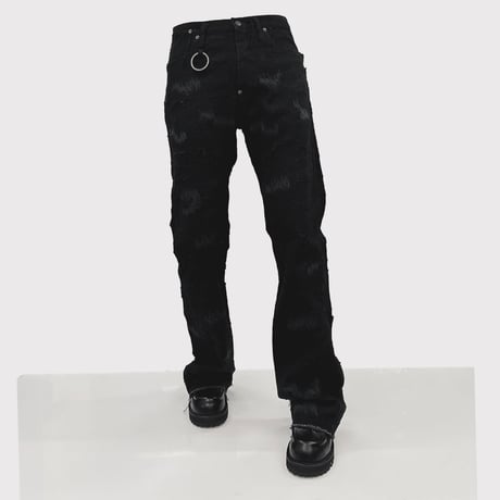 Twist Seam Lot.20617 R&D(100YEARS DENIM) BLACK