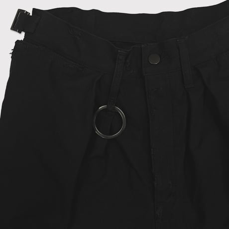 Heavy Cargo Short With Damaged(AGED CANVAS) BLACK