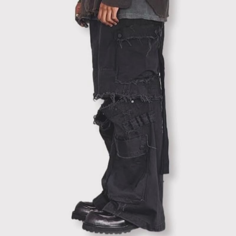 Slash Seam Twist Cargo Pants(AGED TWILL) AGED B