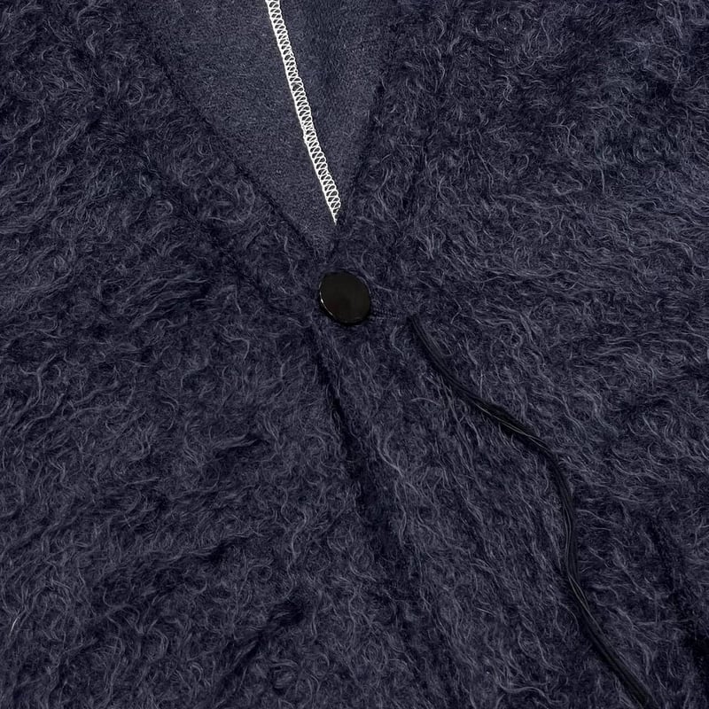 TIMELESS CUT OFF 1B MOHAIR CARDIGAN MIDNIGHT(I