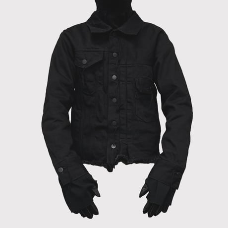 Deconstructed Denim Trucker(KOJIMA) BLACK