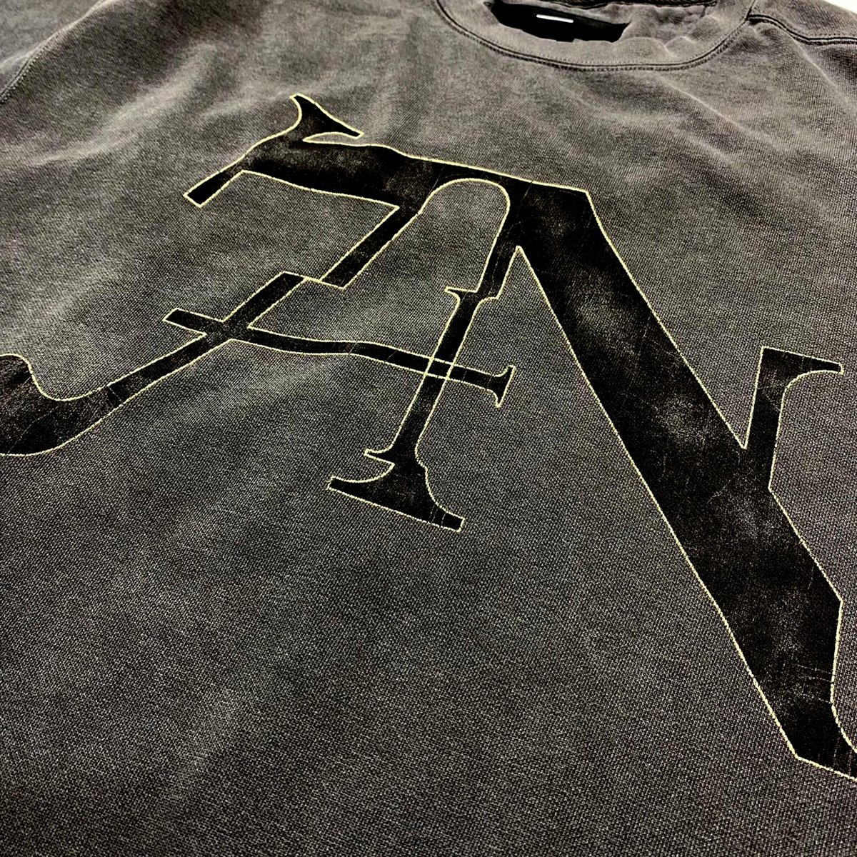 BOOTLEG CREW SWEAT(7SINS)AGED BLACK | MINUS OFF