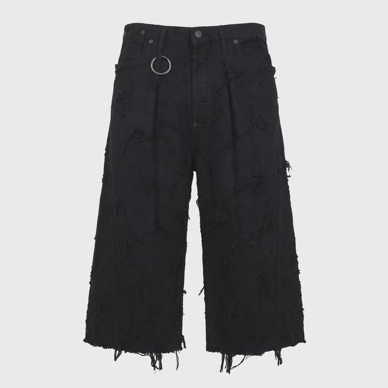 ん*を様 Minus Cut Off Heavy Short Boro Crus Cut Off Heavy Short Boro Crust (NOIR) | MINUS O
