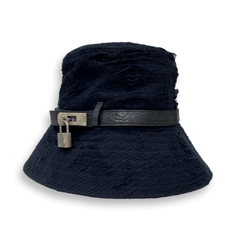 TIMELESS BUCKET (ITALIAN SHOULDER LEATHER&ORIGINAL BORO JACQUARD)
