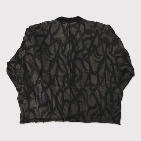 Slash Seam Tribal Camouflage Flight Jacket 20Yeas BK(AGED TWILL)BLACK LINING